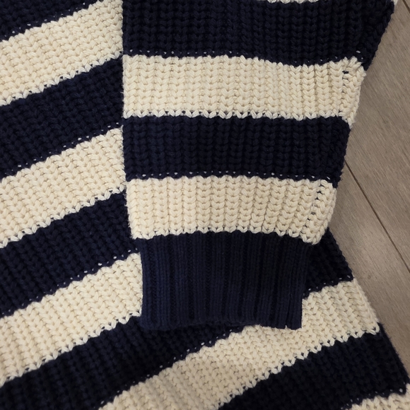 STAUD Yellow and Navy Striped Sweater - Picture 3 of 5